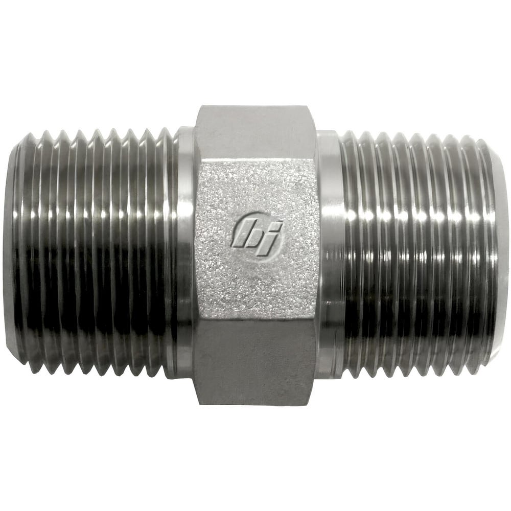 Steel Flared Tube Hex Adapter: 1/2-14 Thread