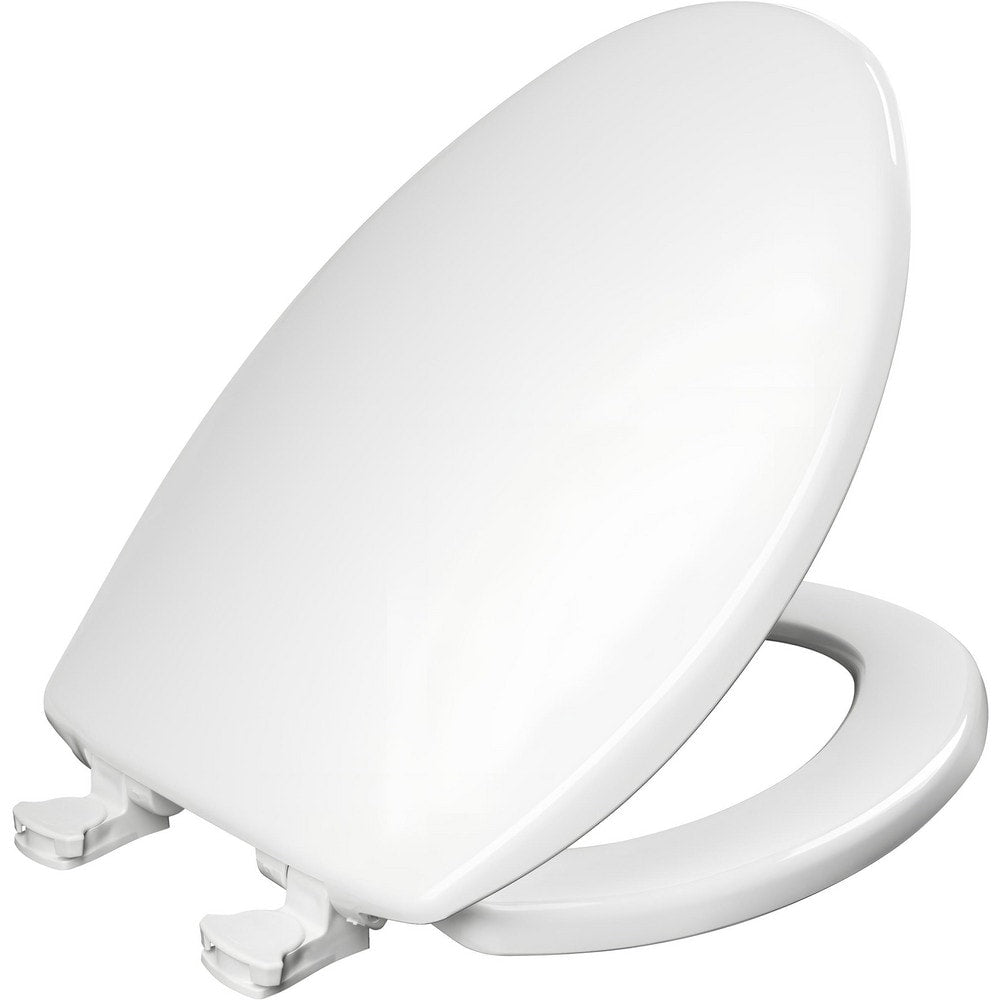 Toilet Seats; Type: Closed, Standard; Style: Elongated; Material: Plastic; Color: White; Outside Width: 14.688 in; Inside Width: 8.2500 in; Hinge Design: Lift-Off; Length (Inch): 16.63 in