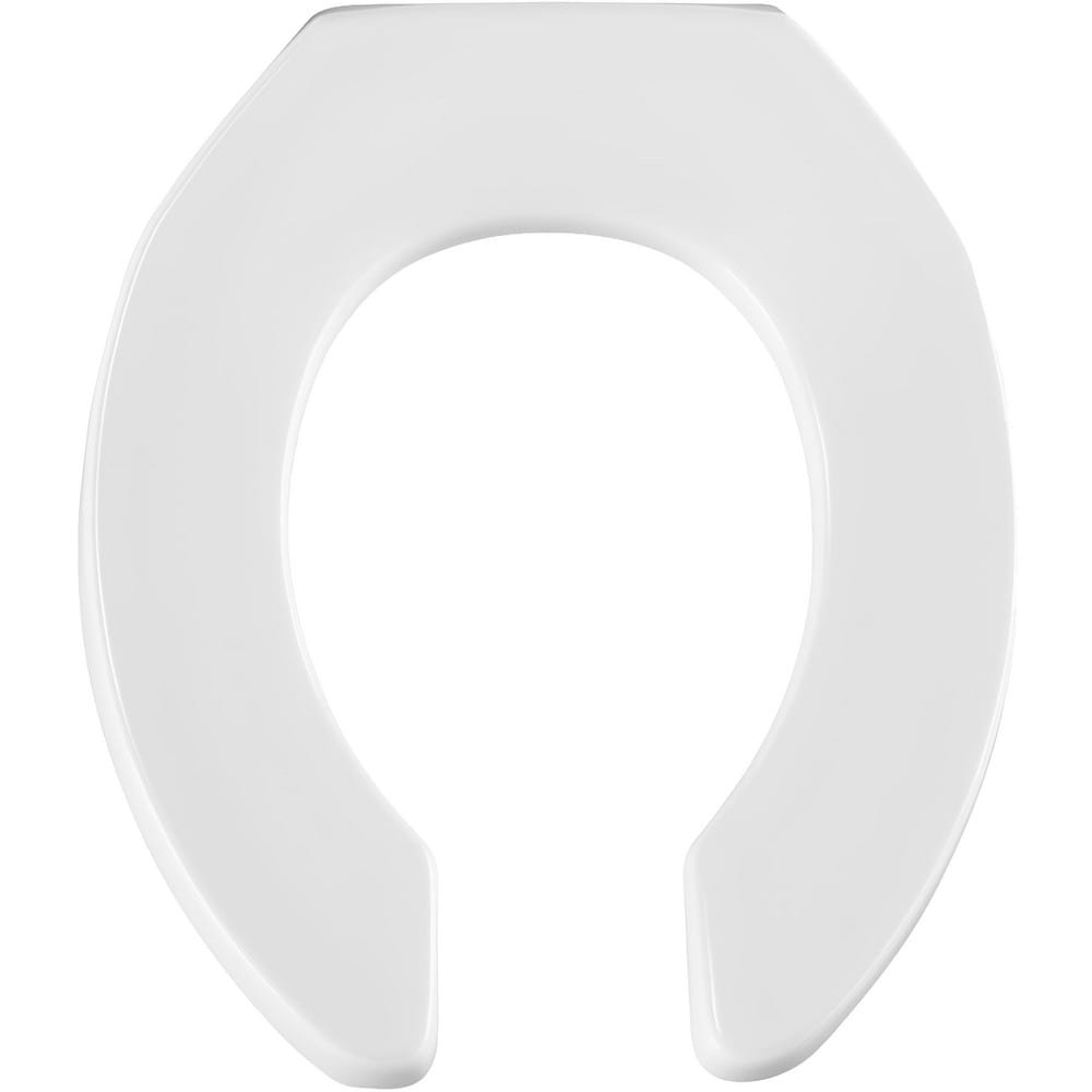 Toilet Seats; Type: Standard, Open; Style: Round; Material: Plastic; Color: White; Outside Width: 14.500 in; Inside Width: 8.0000 in; Hinge Design: Stay-Tite;Self-Sustaining Check;Stainless Steel; Length (Inch): 16.31 in