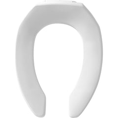 Toilet Seats; Type: Standard, Open; Style: Elongated; Material: Plastic; Color: White; Outside Width: 14.500 in; Inside Width: 7.9380 in; Hinge Design: Stay-Tite;External Check;Stainless Steel; Length (Inch): 18.56 in