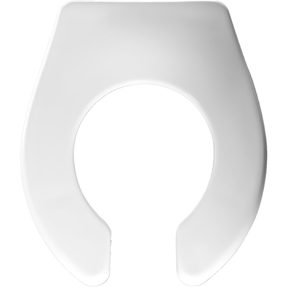 Toilet Seats; Type: Standard, Open; Style: Round; Material: Plastic; Color: White; Outside Width: 13.438 in; Inside Width: 7.6250 in; Hinge Design: Stay-Tite;External Check; Length (Inch): 15.25 in