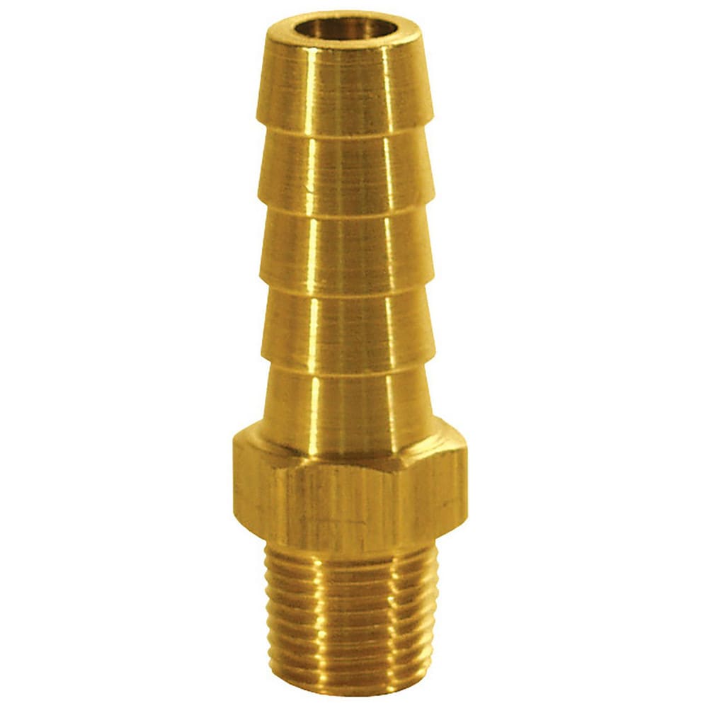 Barbed Hose Fittings; Fitting Type: Hose Barb Insert; Material: Brass; Thread Standard: NPTF; Thread Size: 3/8; End Connection: Hose Barb x Male NPT; Hose Inside Diameter (Inch): 5/16; Hose Outside Diameter: 5/16