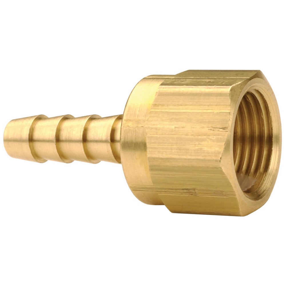 Barbed Hose Fittings; Fitting Type: Female Swivel, Hose Barb; Material: Brass; Thread Standard: UNF; Thread Size: 5/8-18; End Connection: Hose Barb x Female 45 Deg SAE Swivel; Hose Inside Diameter (Inch): 1/4; Hose Outside Diameter: 1/4