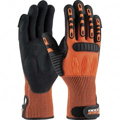 Cut, Puncture & Abrasion-Resistant Gloves: MAXIMUM SAFETY 120-5150, Size Large, ANSI Cut A4, ANSI Puncture 5, Nitrile, HPPE