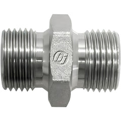 Steel Flared Tube Hex Adapter: 1/4-19 Thread