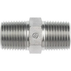 Steel Flared Tube Hex Adapter: 1/2-14 x 3/8-19 Thread