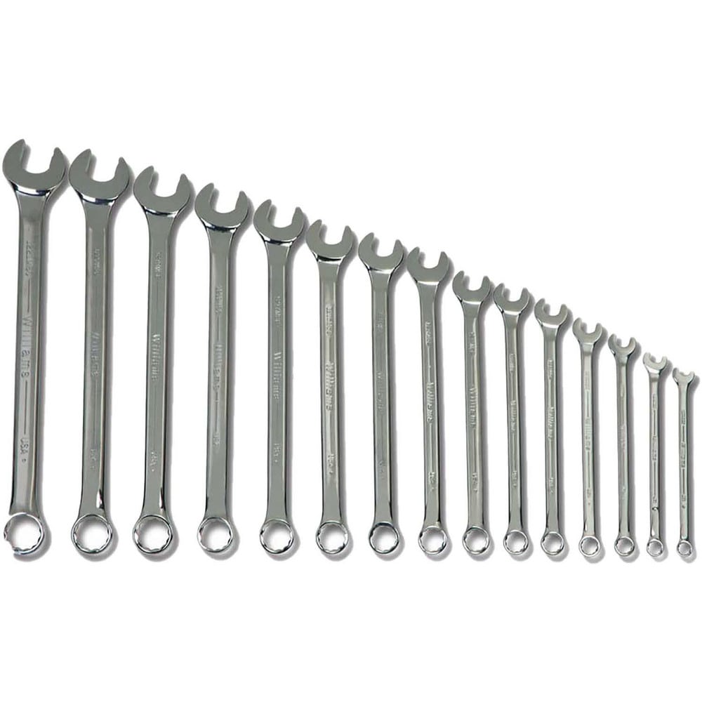 Combination Wrench Set: 15 Pc, Metric