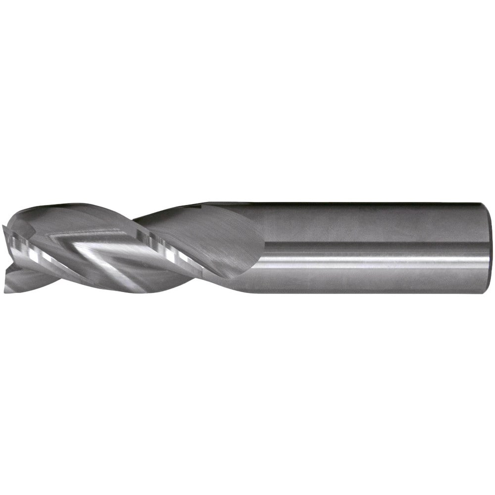 Square End Mill: 1/8" Dia, 3/8" LOC, 3 Flute, Solid Carbide