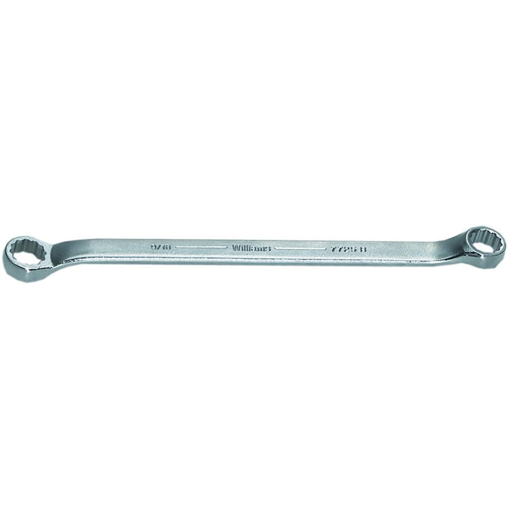 Offset Box End Wrench: 1/2 x 9/16", 12 Point, Double End