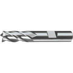 Square End Mill: 1-1/2" Dia, 4" LOC, 6 Flute, High Speed Steel