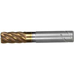 Corner Radius End Mill: 20 mm Dia, 38.00 mm LOC, 2.00 mm Radius, 6 Flute, Solid Carbide