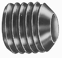 Set Screw: 7/16-20, 2" Overall Length, Cup Point, Alloy Steel, Grade ASTM F912