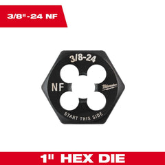 Hex Rethreading Die:  Right Hand, No Carbon Steel