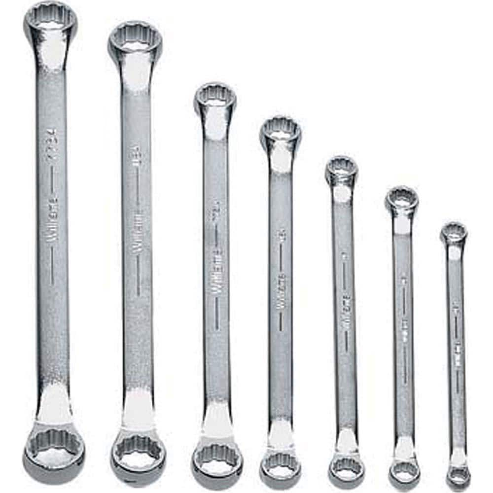 Double Head 10¬∞ Offset Box End Wrench Set: 7 Pc, Inch