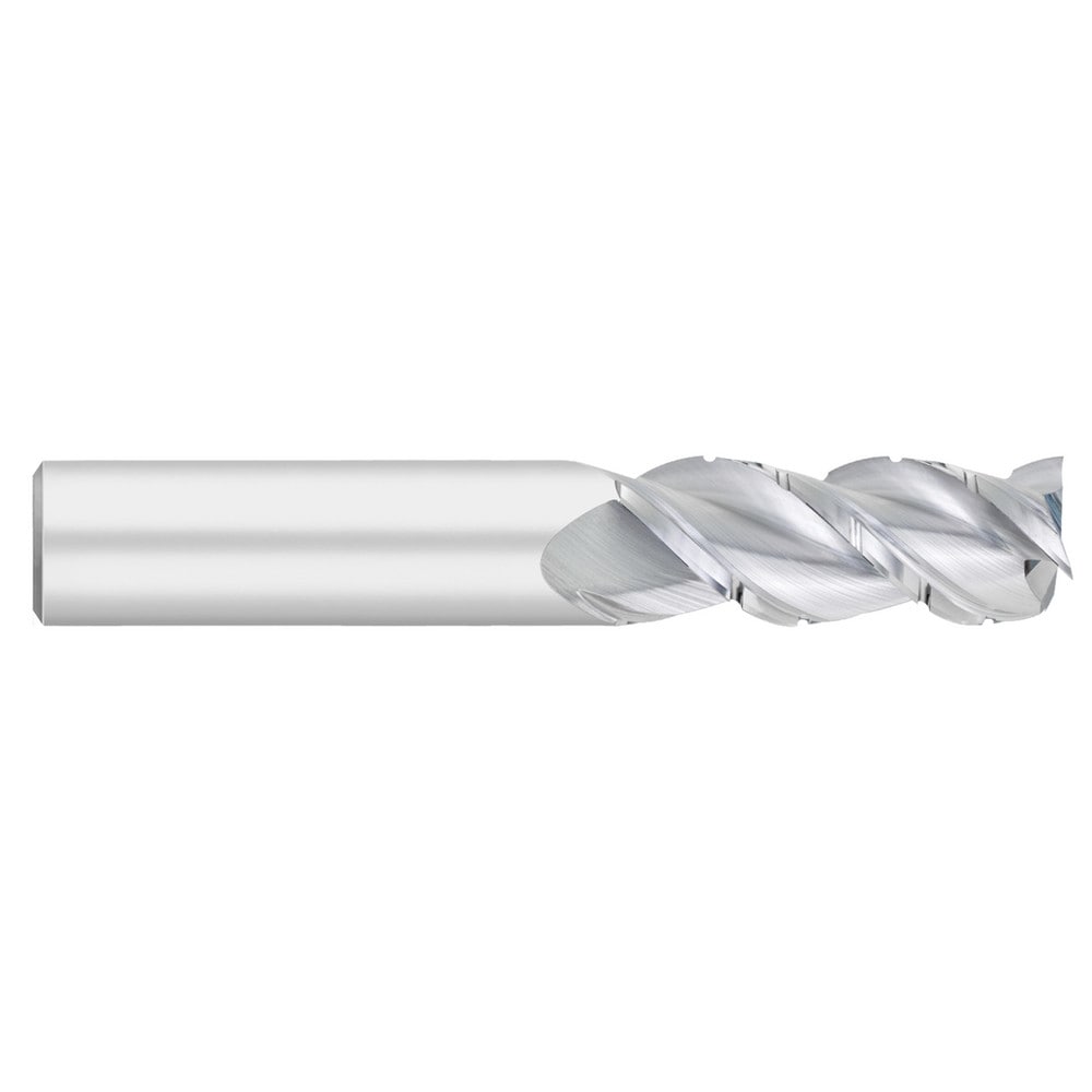 Square End Mill: 1/8" Dia, 1/2" LOC, 3 Flute, Solid Carbide