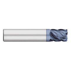 Corner Radius End Mill: 3/16" Dia, 3/8" LOC, 0.0300" Radius, 5 Flute, Solid Carbide