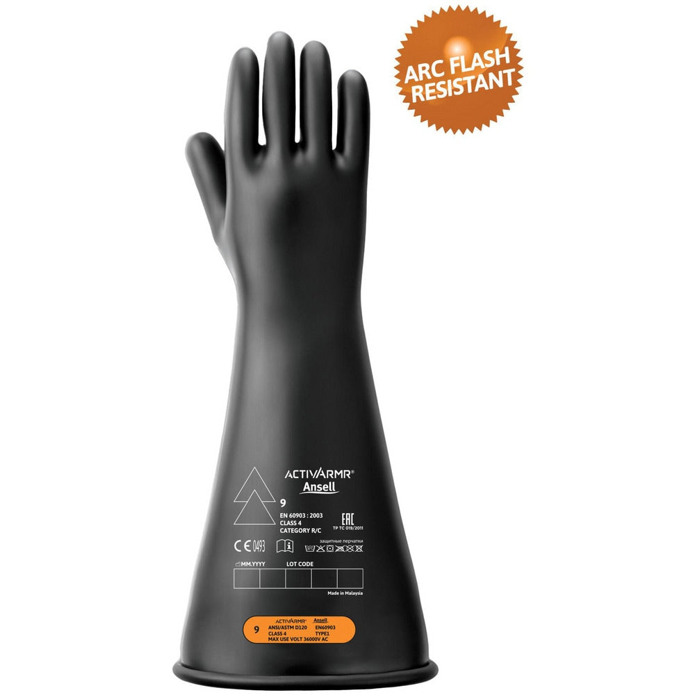 Rubber Linesman Gloves: Activarmr RIG418B, Class 4, Size X-Large, 18" Long