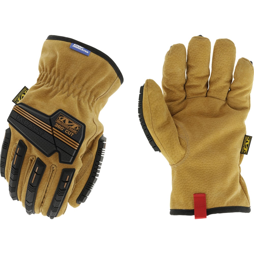 Cut & Abrasion-Resistant Gloves: Coldwork CWKLDMP-X75, Size Small, ANSI Cut A5, ANSI Puncture 0, Thermal & Polyester Lined, Leather