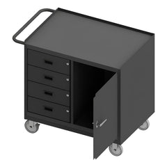 Mobile Work Centers; Center Type: Mobile Bench Cabinet; Load Capacity: 1200; Depth (Inch): 42-1/8; Height (Inch): 36-3/8; Number Of Bins: 0; Color: Gray; Overall Depth: 42.125 in; Overall Height: 36.375 in