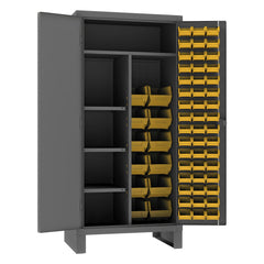 Steel Maintenance, Bin & Shelf Cabinet: 36" Wide, 78" High