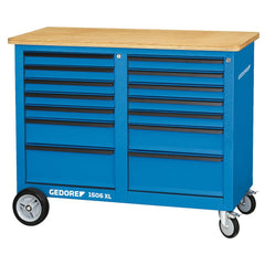 Mobile Work Benches; Type: Mobile Workbench; Bench Type: Extra-Wide Mobile Workbench; Edge Type: Round; Depth (Inch): 21-21/32; Leg Style: Fixed; Load Capacity (Lb.