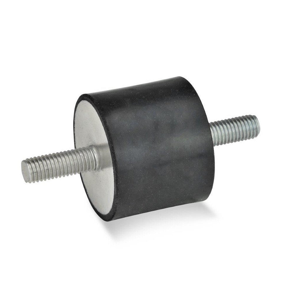 Vibration Isolators; Isolator Type: Stud/Stud; Insert Material: Zinc-Plated Steel; Isolator Material: Natural Rubber; Maximum Load Capacity: 7510.00 N; Top Diameter: 75.00; Bottom Diameter: 75; Thread Size: M12x1.75; Overall Width: 75 mm