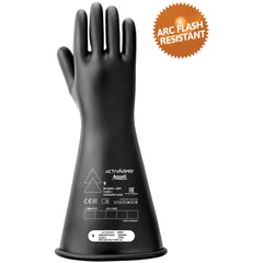 Rubber Linesman Gloves: Activarmr RIG114B, Class 1, Size X-Large, 14" Long