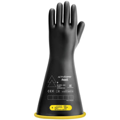 Rubber Linesman Gloves: Activarmr RIG216YBSC, Class 2, Size Large & X-Large, 16" Long