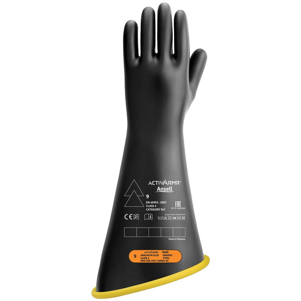 Rubber Linesman Gloves: Activarmr RIG418YBCC, Class 4, Size 2X-Large & X-Large, 18" Long