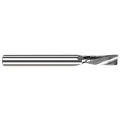 Square End Mill: 1/8" Dia, 1/2" LOC, 1 Flute, Solid Carbide