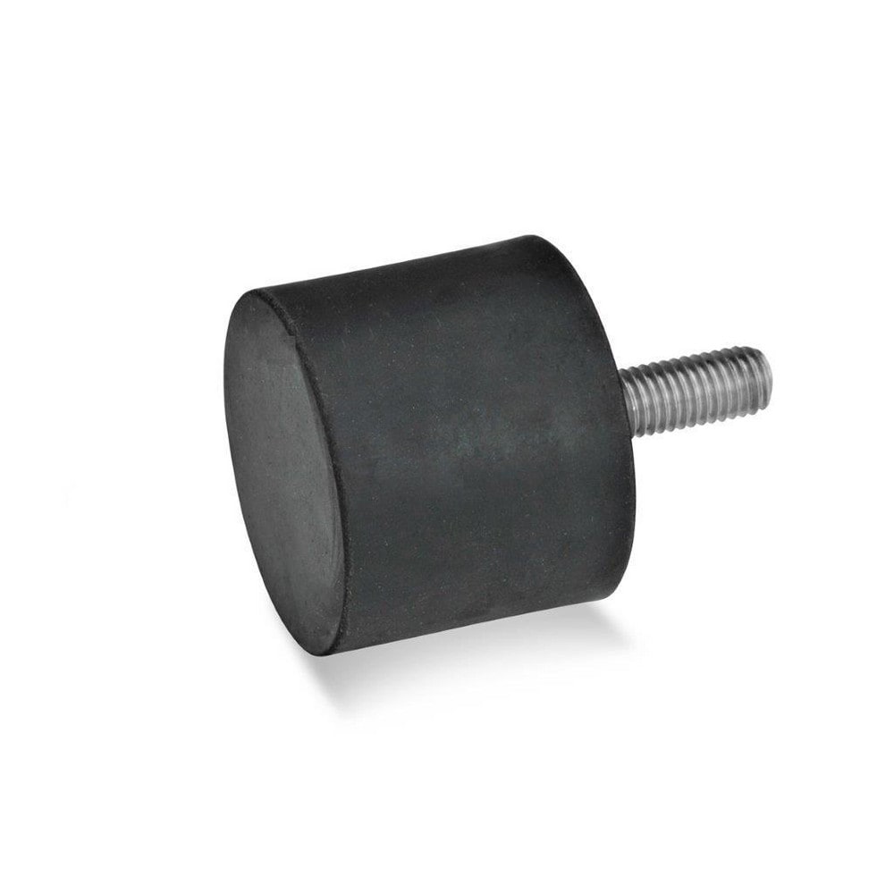 Vibration Isolators; Isolator Type: Standard Deflection; Insert Material: Stainless Steel; Isolator Material: Natural Rubber; Maximum Load Capacity: 3460.00 N; Top Diameter: 50.00; Bottom Diameter: 50; Thread Size: M10x1.5; Overall Width: 50 mm