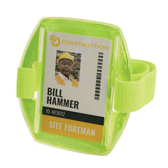 Badge Holders; Material: Vinyl; Horizontal/Vertical Holder: Vertical; Overall Length: 4.25; Color: Lime