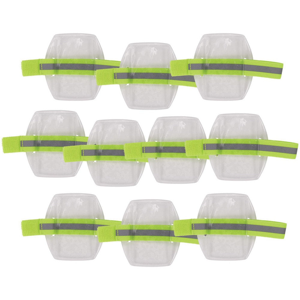 Badge Holders; Material: Vinyl; Horizontal/Vertical Holder: Vertical; Overall Length: 4.25; Color: Hi-Vis Lime