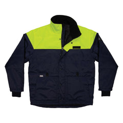 Work Jacket: Size 4X-Large, Polyester, Zipper & Snaps Closure