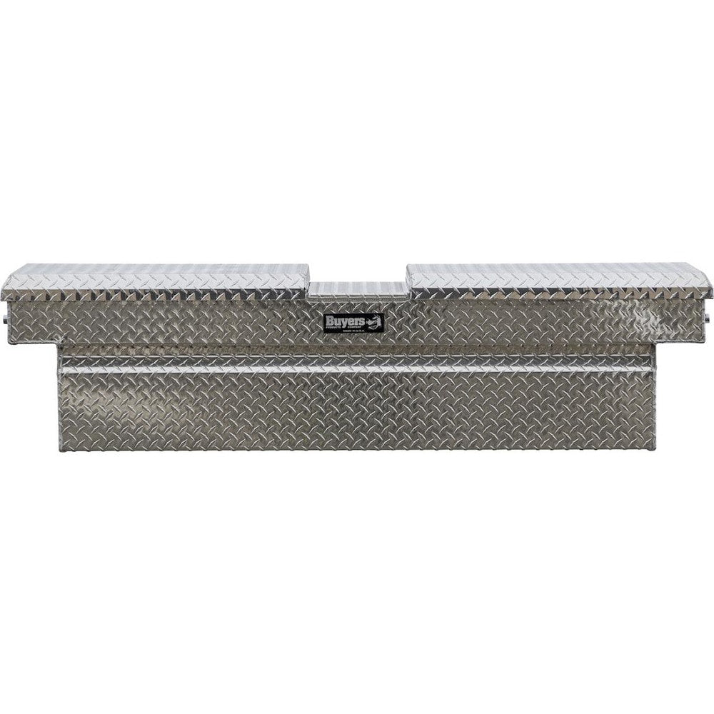 Truck Tool Storage Units; Type: Gull Wing Compact Crossover Box; For Use With: Universal; Color: Silver; Material: Aluminum