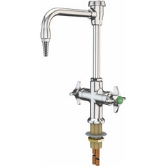 Lavatory Faucets; Inlet Location: Bottom; Inlet Pipe Size: 3/8" O.D. Flexible Copper Tubing; Spout Type: Swivel Gooseneck; Inlet Gender: Female; Maximum Flow Rate: 3.0; Material: Brass; Finish/Coating: Polished Chrome