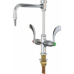 Lavatory Faucets; Inlet Location: Bottom; Inlet Pipe Size: 3/8" O.D. Flexible Copper Tubing; Spout Type: Swivel Gooseneck; Inlet Gender: Female; Maximum Flow Rate: 3.0; Material: Brass; Finish/Coating: Polished Chrome