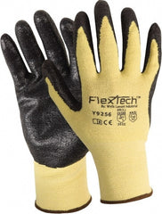 Cut, Puncture & Abrasion-Resistant Gloves: FlexTech&trade; Y9256, Size Large, ANSI Cut A2, ANSI Puncture 2, Foam Nitrile, Kevlar & Lycra