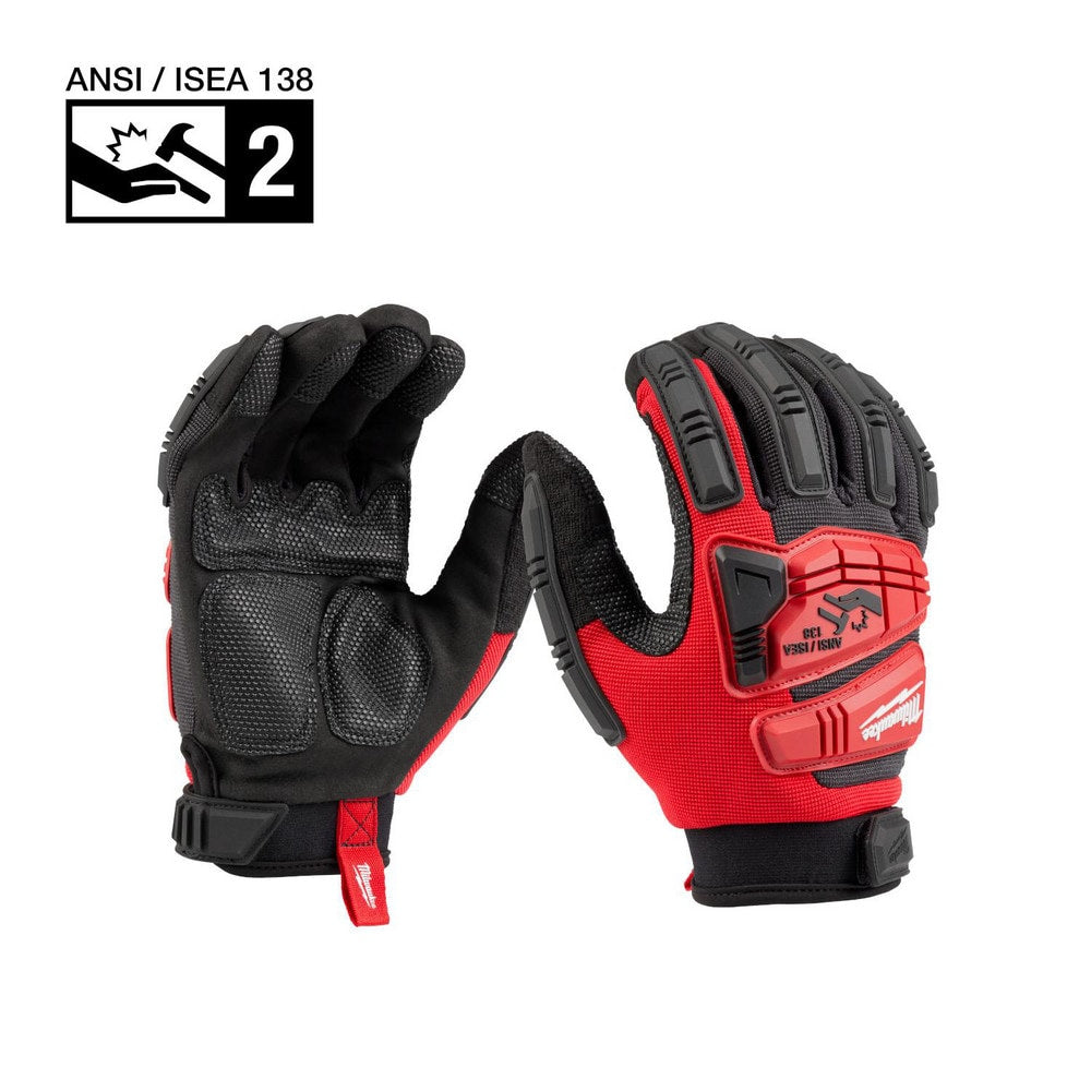 Work Gloves: Milwaukee Size 2X-Large, Synthetic Leather Lined, Synthetic Leather, General Purpose & Impact