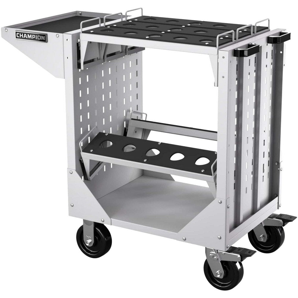 CNC Storage Carts; Style: Capto; Taper Size: Capto C10; Tool Type: CAPTO; Caster Type: Swivel, Fixed; Color: Light Gray; Tool Capacity: 3600; Material: Steel; Load Capacity (Lb.