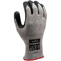 Cut & Abrasion-Resistant Gloves: SHOWA XC800, Size 2X-Large, ANSI Cut A5, ANSI Puncture 0, Nitrile, HPPE & Steel