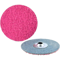 Quick-Change Disc: Type S, 4" Dia, 120 Grit, Ceramic Alumina, Coated