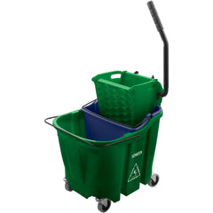 Mop Buckets & Wringers; Connection Type: None; Mop Capacity: 35; Handle Material: Ergonomic Dual Component; Color: Green; Features: Color-Coded Design, Anti-Splash Technology, Mop Bucket Combo