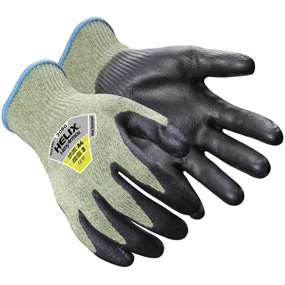 Cut, Puncture & Abrasion-Resistant Gloves: Helix Helix 3080, Size 2X-Small, ANSI Cut A4, ANSI Puncture 3, Neoprene, Aramid Blend