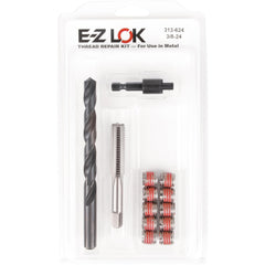 Thread Repair Kits; Kit Type: Thread Repair; Insert Thread Size (Inch): 3/8-24; Includes Drill: Yes; Includes Tap: Yes; Includes Installation Tool: Yes; Includes Tang Removal Tool: No