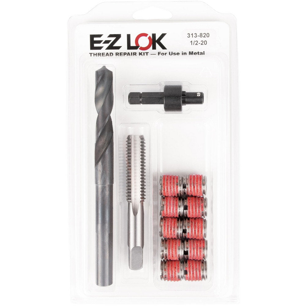 Thread Repair Kits; Kit Type: Thread Repair; Insert Thread Size (Inch): 1/2-20; Includes Drill: Yes; Includes Tap: Yes; Includes Installation Tool: Yes; Includes Tang Removal Tool: No