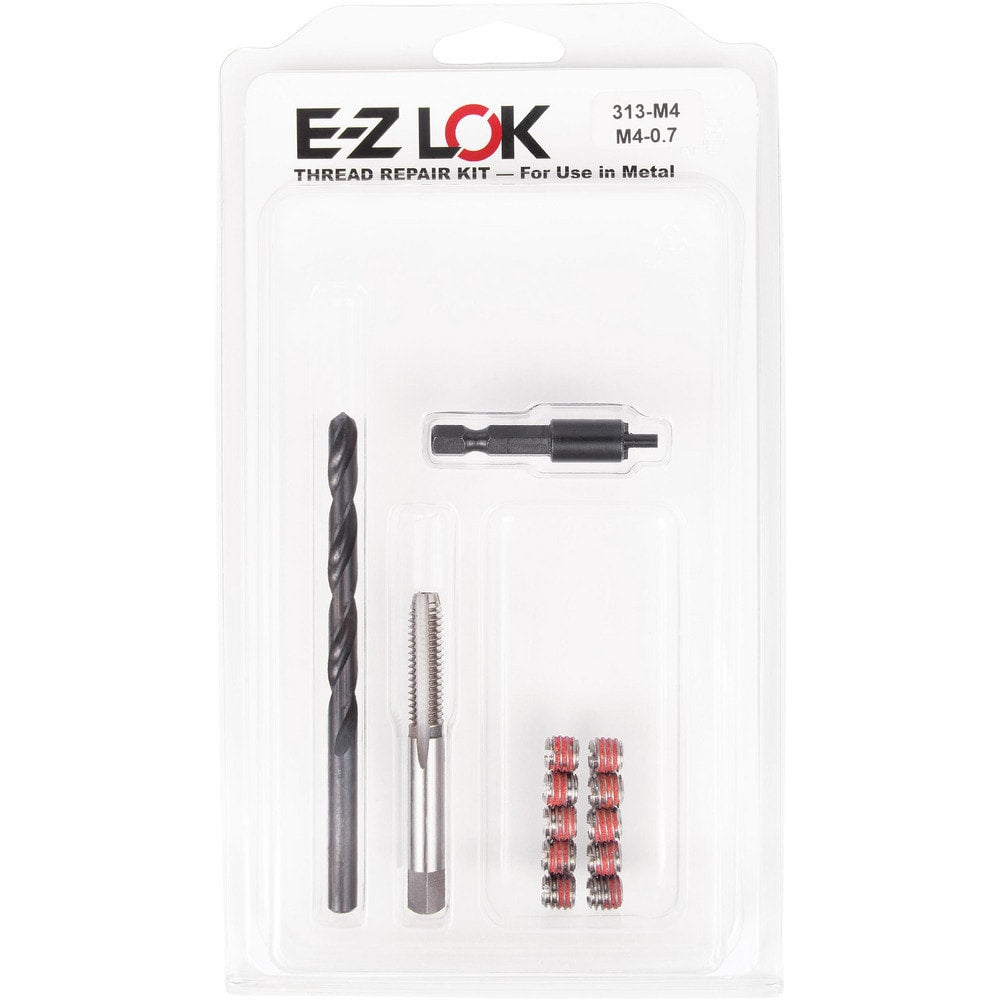 Thread Repair Kits; Kit Type: Thread Repair; Insert Thread Size (mm): M4x0.7; Includes Drill: Yes; Includes Tap: Yes; Includes Installation Tool: Yes; Includes Tang Removal Tool: No