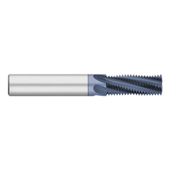 Helical Flute Thread Mill: 1/4-18, Internal & External, 4 Flute, 0.4375" Shank Dia, Solid Carbide