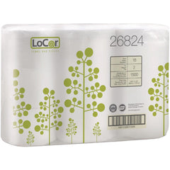 Toilet Tissue; Form: Standard Roll; Type: High Capacity Roll Bath Tissues; Recycled Fiber: No; Ply: 2; Dispenser Compatibility: LoCor Bath Tissue Dispensers; Length per Roll (Feet): 506; Sheet Length: 4.05; Sheet Width: 3.85