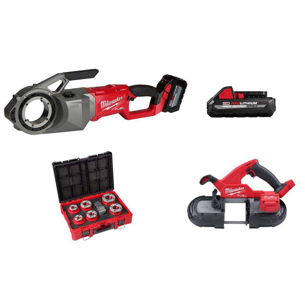 Power Pipe Threaders; Maximum Pipe Capacity: 2 in; For Use With: Ridgid 12-R & Reed R12+ Die Heads; Voltage: 18.00 V; Includes: M18&trade; & M12&trade;Rapid Charger (48-59-1808), Carrying Case, M18 FUEL&trade; Pipe Threader w/ OneKey&trade;(2874-20), Thre